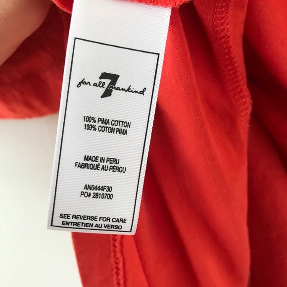 7 FAM tie front orange T-shirt - Picture 5 of 8